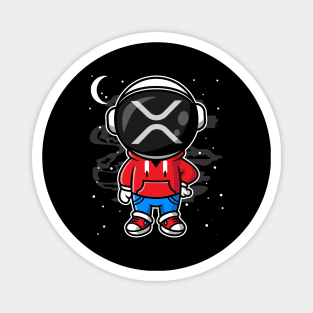 Hiphop Astronaut Ripple XRP Coin To The Moon Crypto Token Cryptocurrency Wallet HODL Birthday Gift For Men Women Magnet